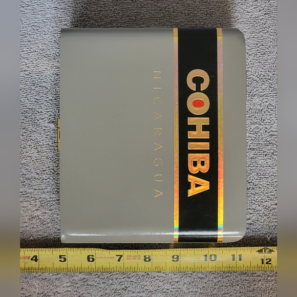 Cohiba Nicaragua Small Gray EMPTY Wood Cigar Box - Picture 7 of 7